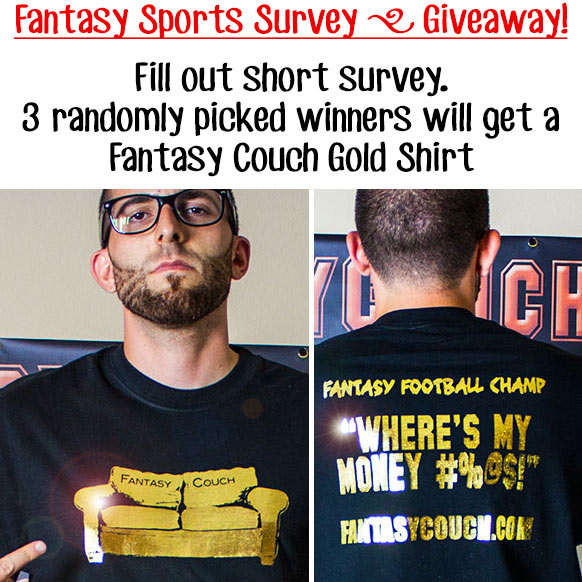 Fantasy Couch Gold Shirt Giveaway