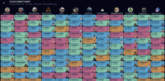 SuperFlex Fantasy Football Draft (2026 Couch League) 2026 Couch League superflex fantasy football draft board